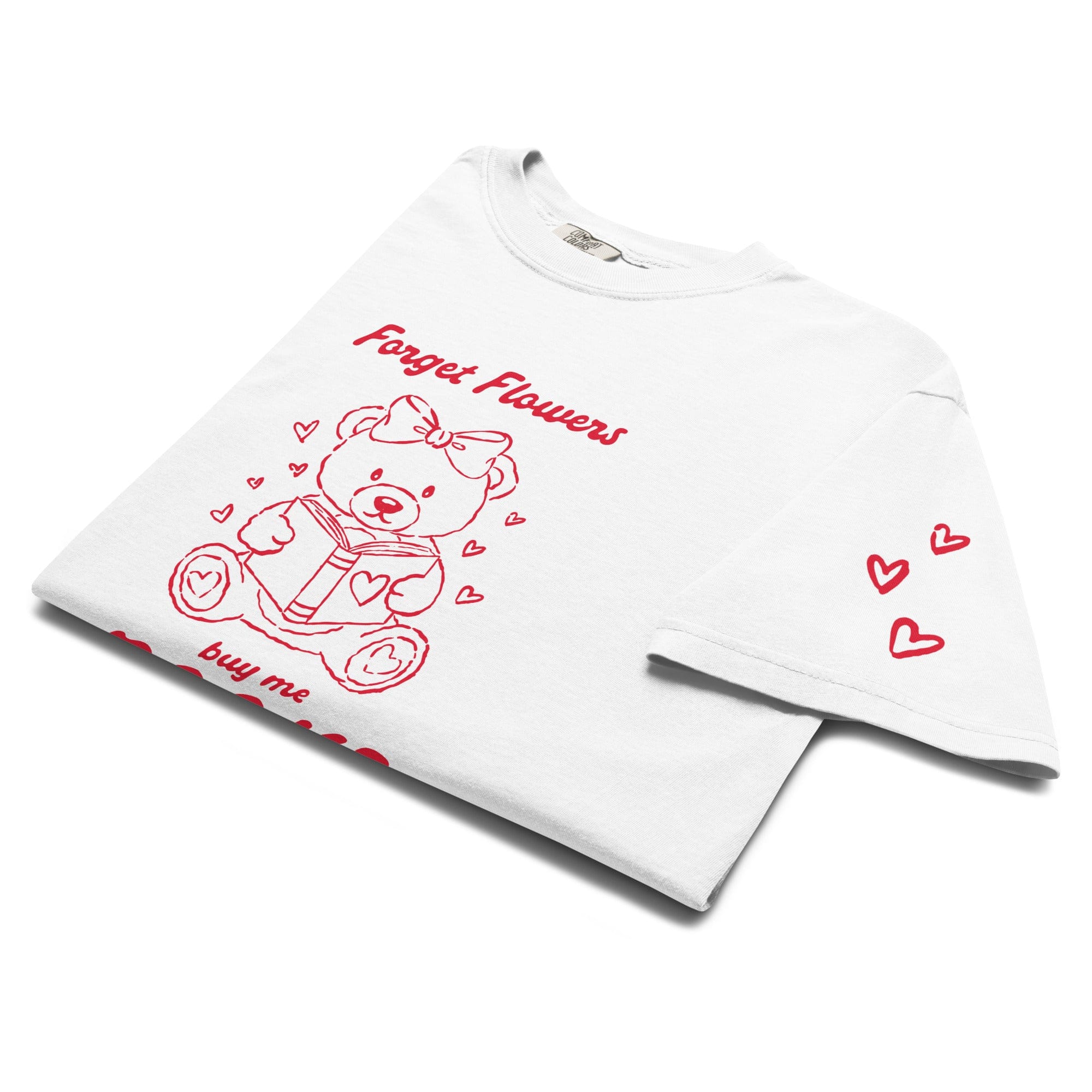 Bookish Queen T-Shirt White / S Forget Flowers, Buy Me Books Reader Tee