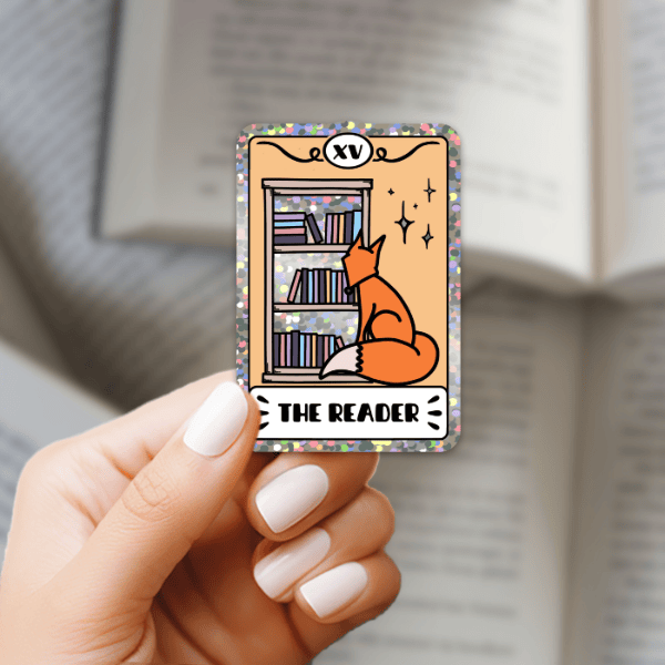 Bookish Queen Bookish Essentials Fox Tarot Card Sticker Book Lover - The Reader