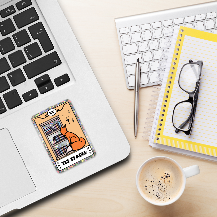 Bookish Queen Bookish Essentials Fox Tarot Card Sticker Book Lover - The Reader