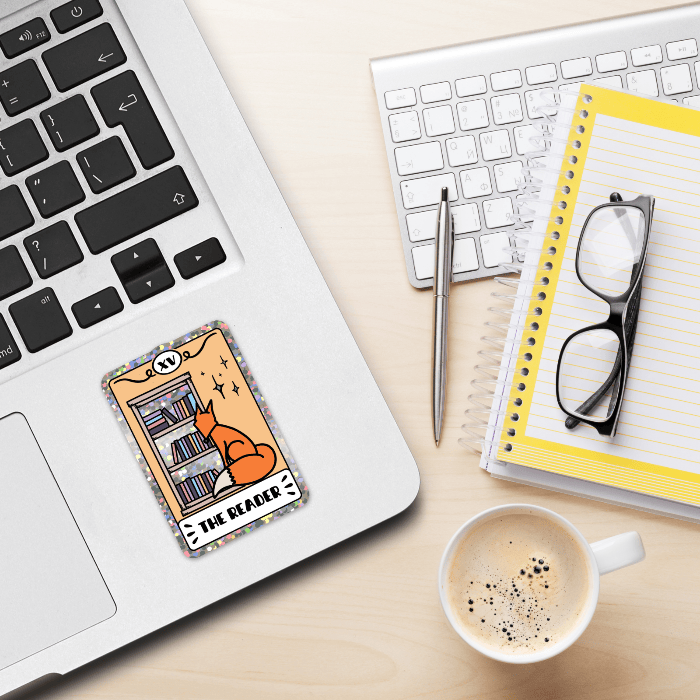 Bookish Queen Bookish Essentials Fox Tarot Card Sticker Book Lover - The Reader