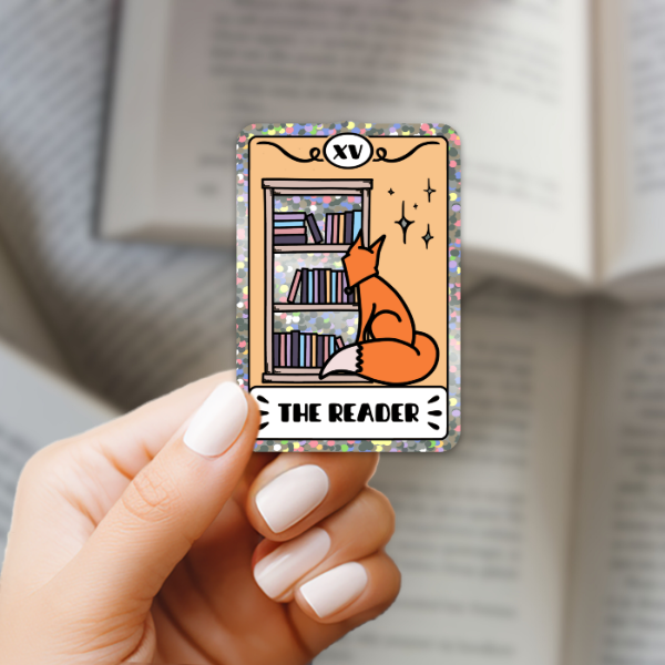 Bookish glitter vinyl decal for Kindles and book lovers