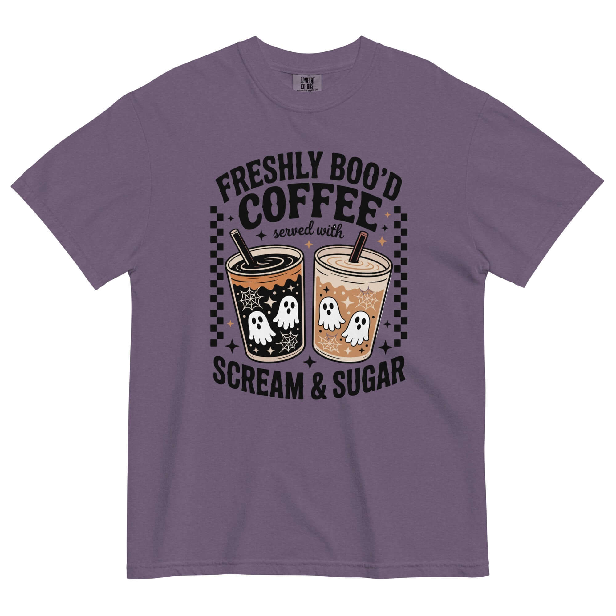 Bookish Queen T-Shirt Purple / S Freshly Boo'd Coffee T-Shirt Spooky Season