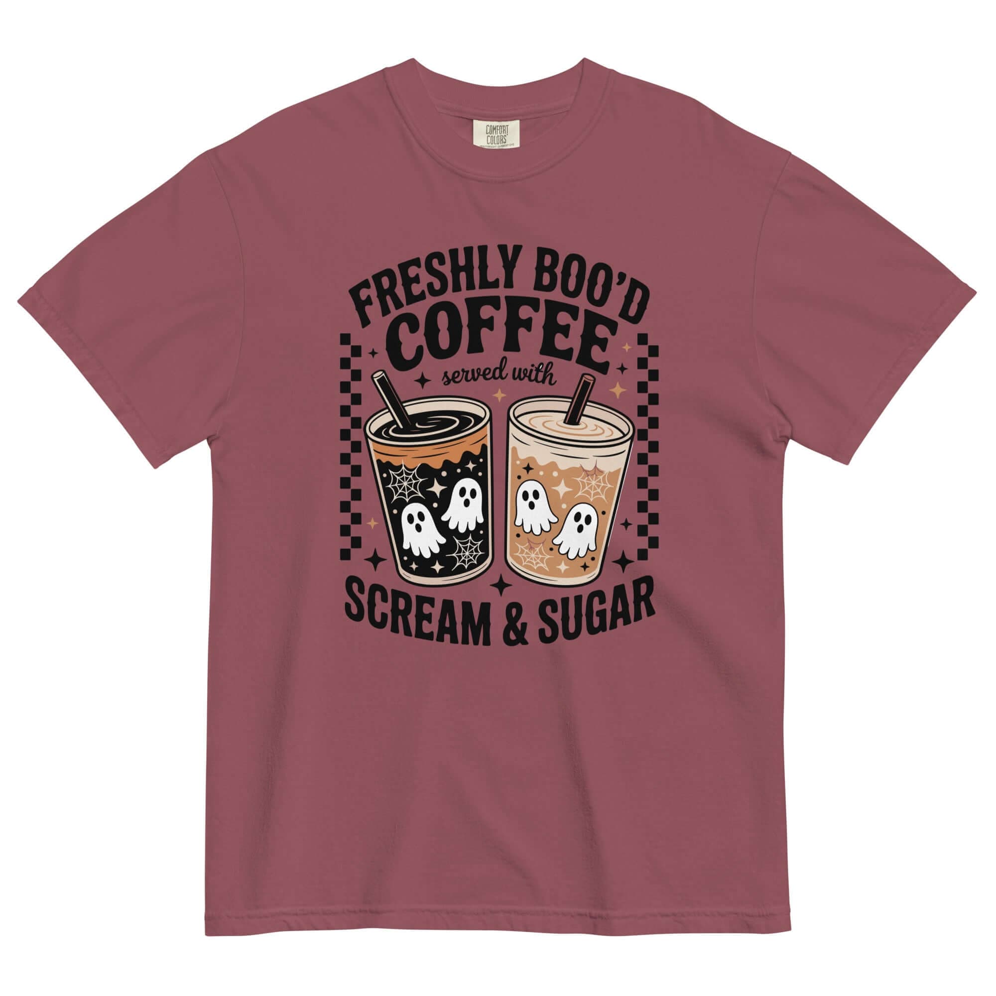 Bookish Queen T-Shirt Red / S Freshly Boo'd Coffee T-Shirt Spooky Season