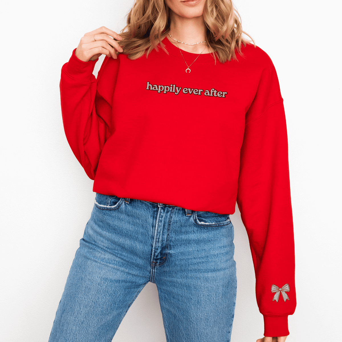 Bookish Queen Sweatshirt Happily Ever After Sweatshirt Embroidered Coquette