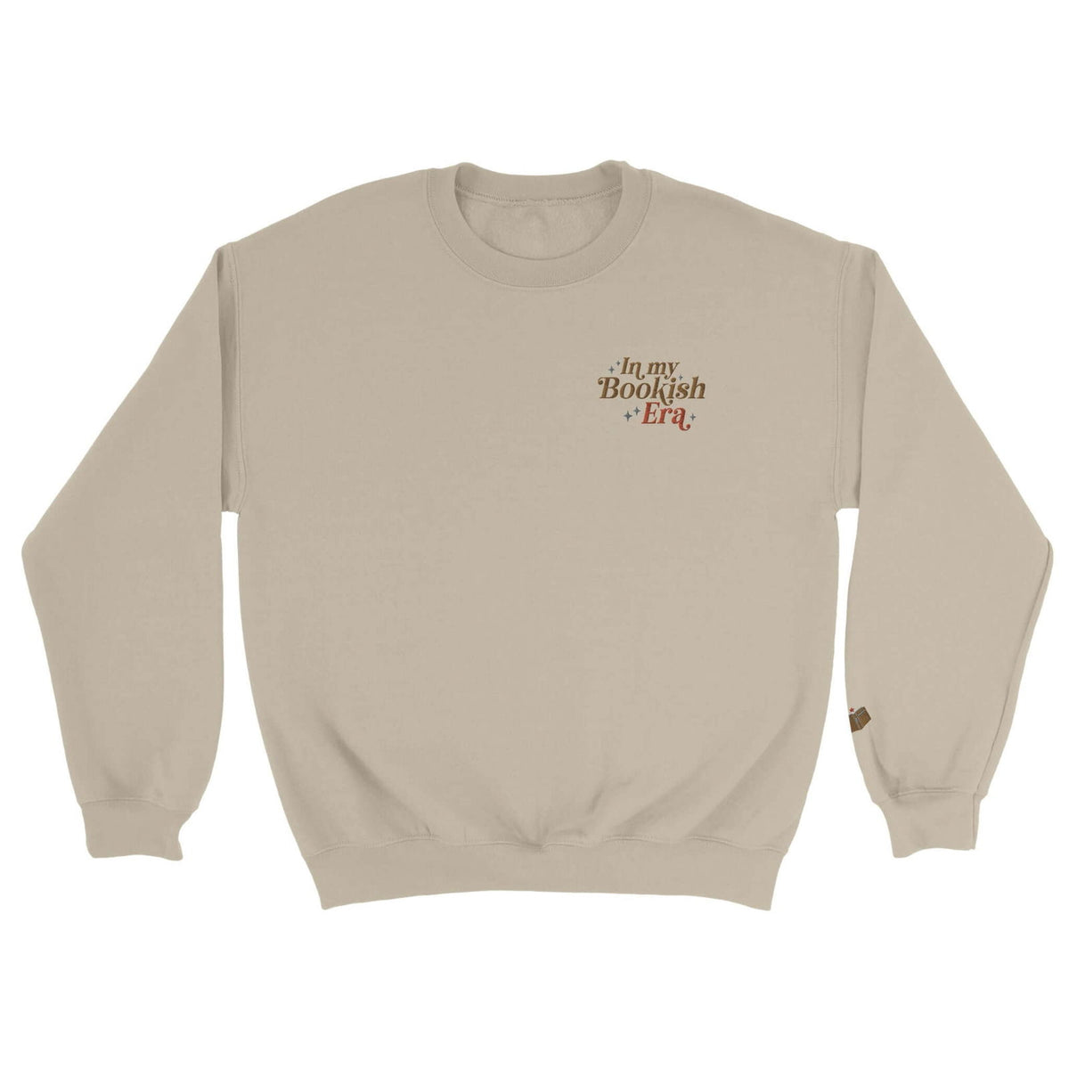 Bookish Queen Sweatshirt Beige / S In my Bookish Era Embroidered Sweater