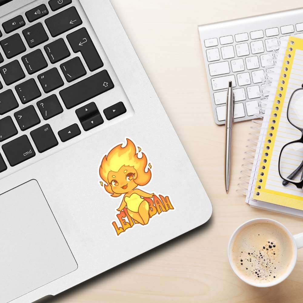 Chibi Lehabah character sticker inspired by Sarah J. Maas Crescent City series