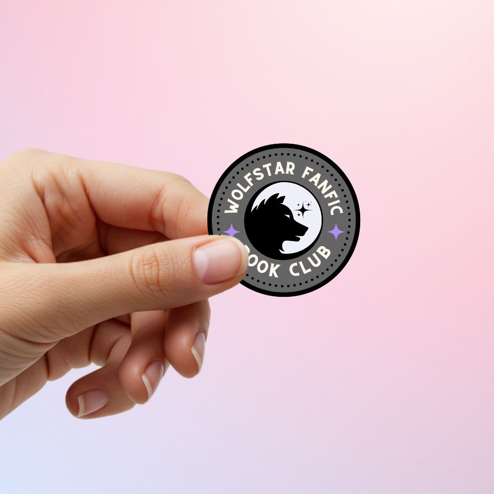 wolfstar book club Sirius and Remus fanfic merch sticker for AO3 lovers