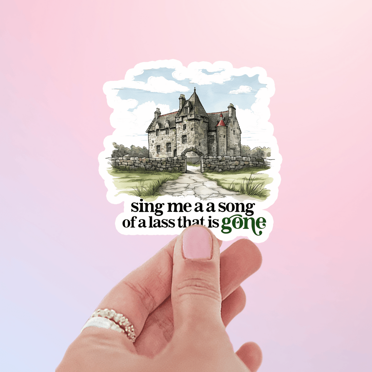 My Store Outlander Stickers Outlander Lallybroch Sticker - A Lass that is gone