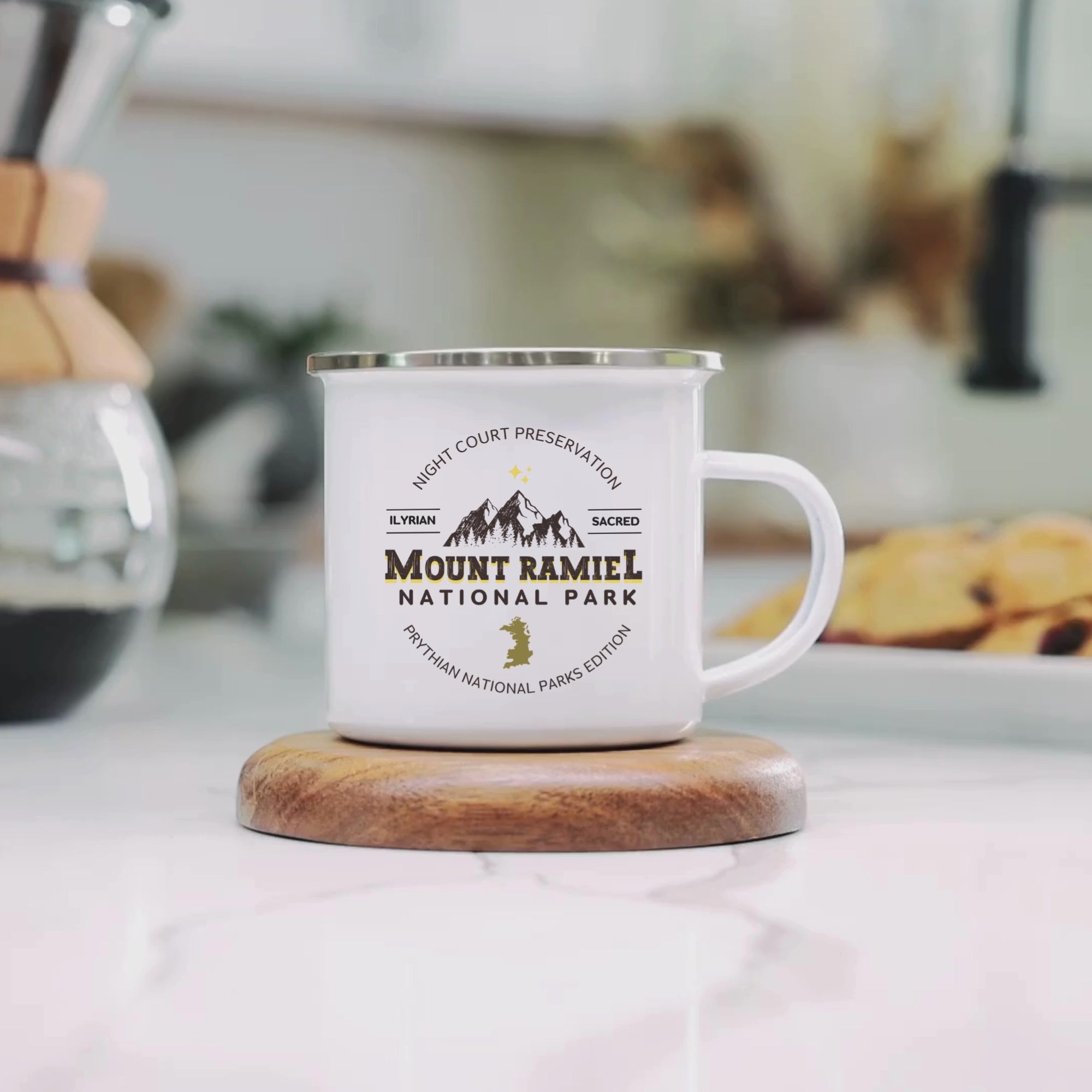 acotar enamel mug morning coffee video
