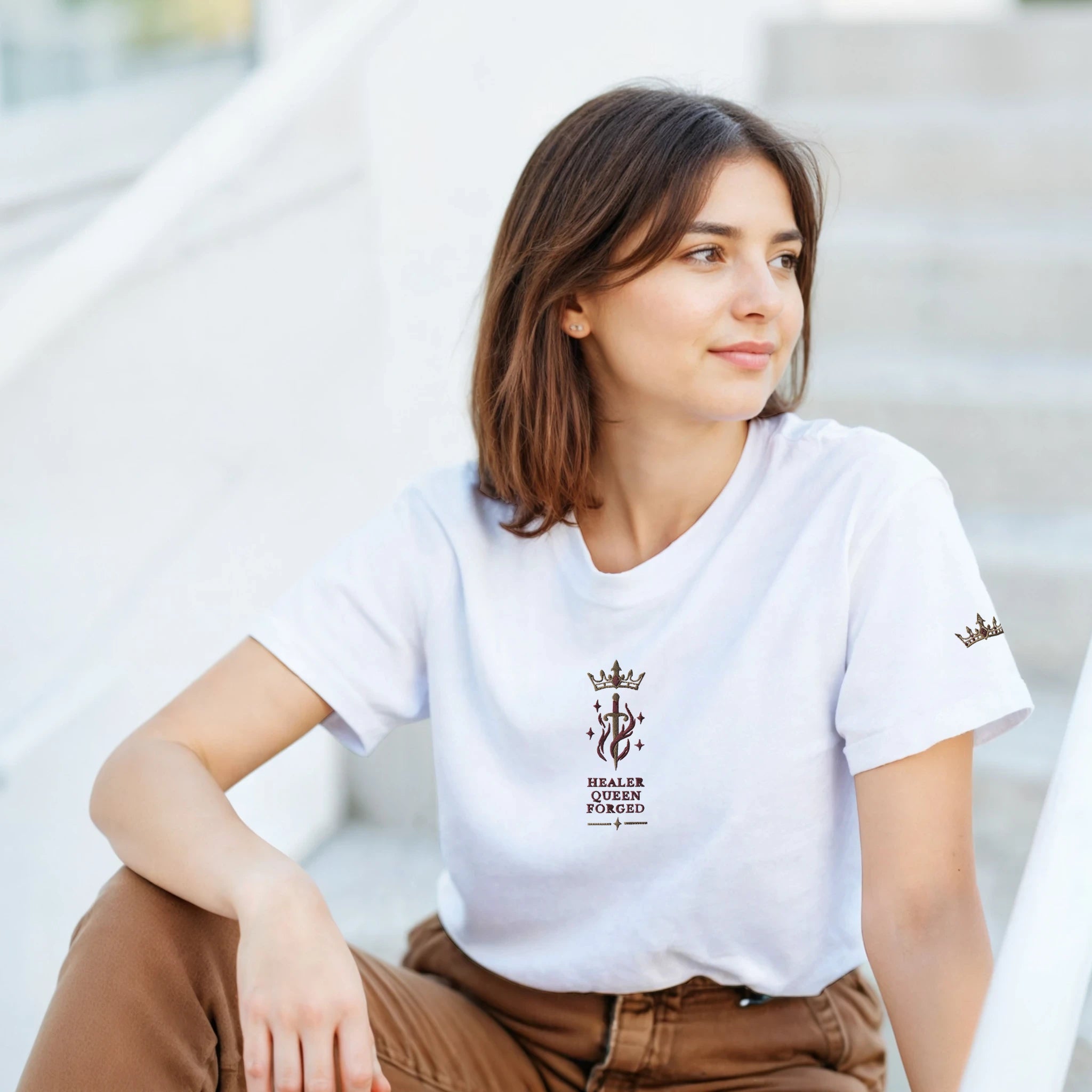 Bookish Queen T-Shirt Queen Diem Bellator Embroidered T-Shirt