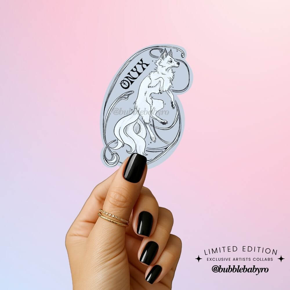 Bookish Queen Stickers Quicksilver Onyx Sticker - Limited Edition Collab @bubblebabyro