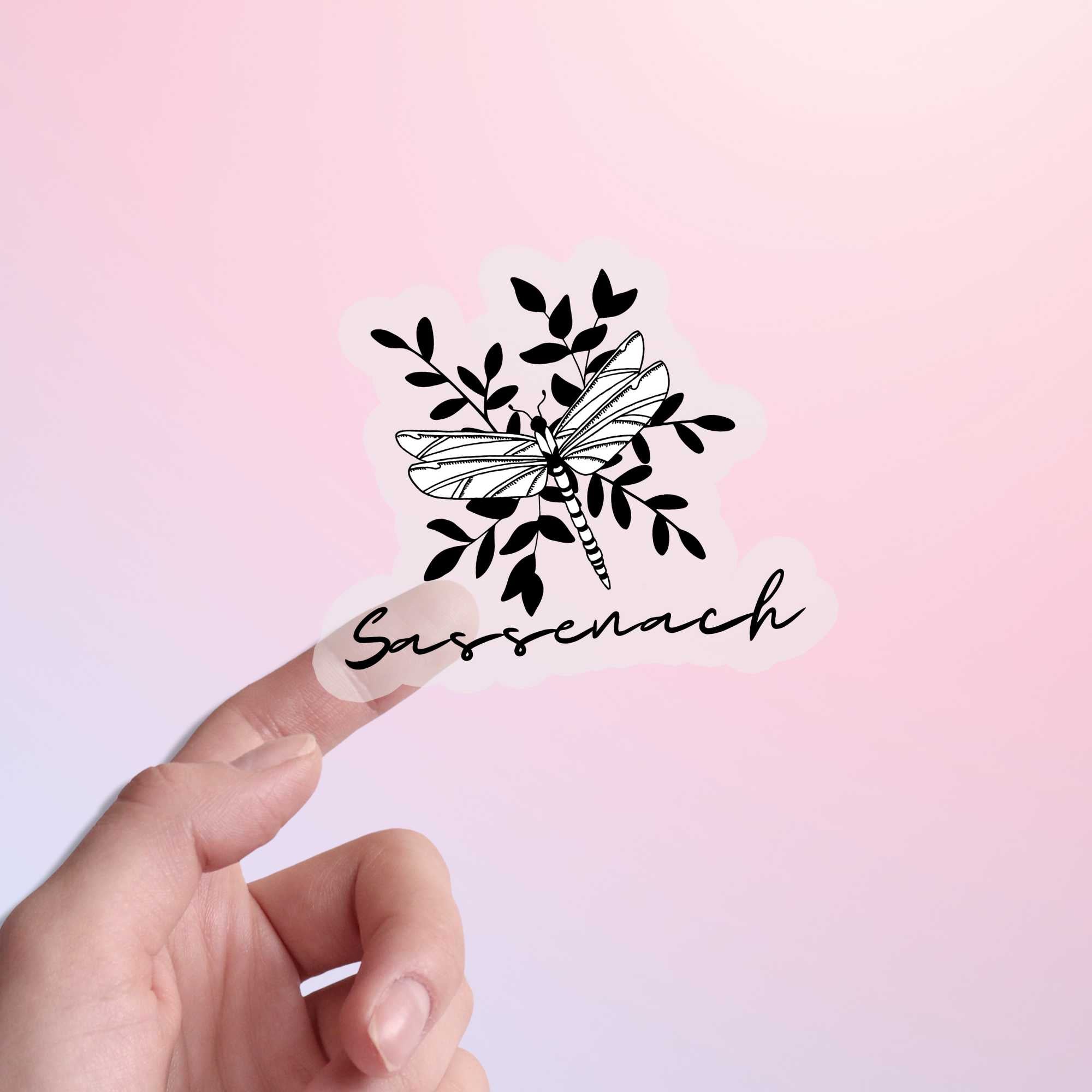 Dinna Fash Sassenach transparent decal for Kindle