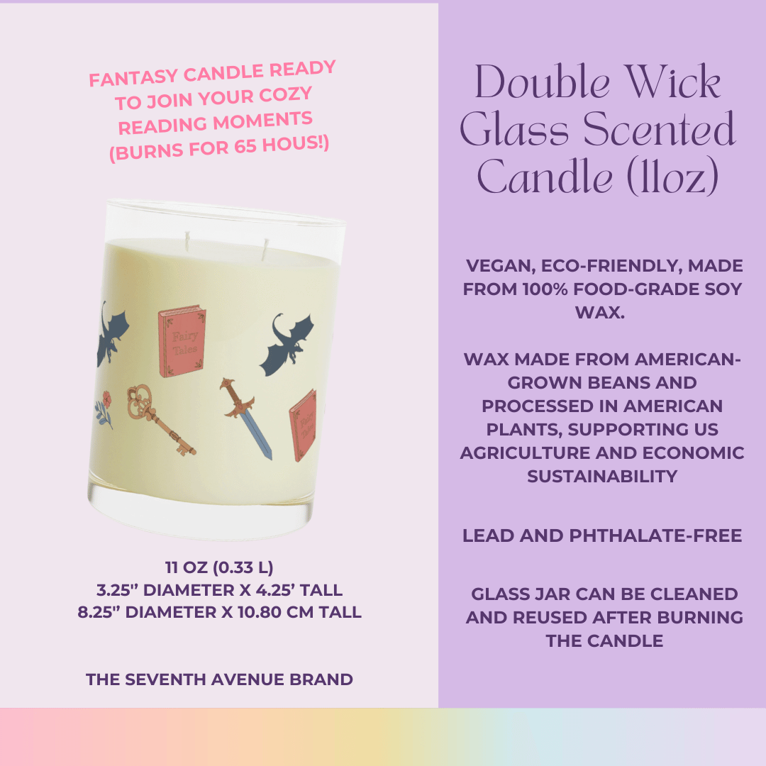 Fantasy Scented Candle Dragon Candle Book Lover Gift Soy Candle Vegan Candle Eco Friendly Candle Reading Nook Decor Bookshelf Decoration Medieval Room Decor Fantasy Themed Gift