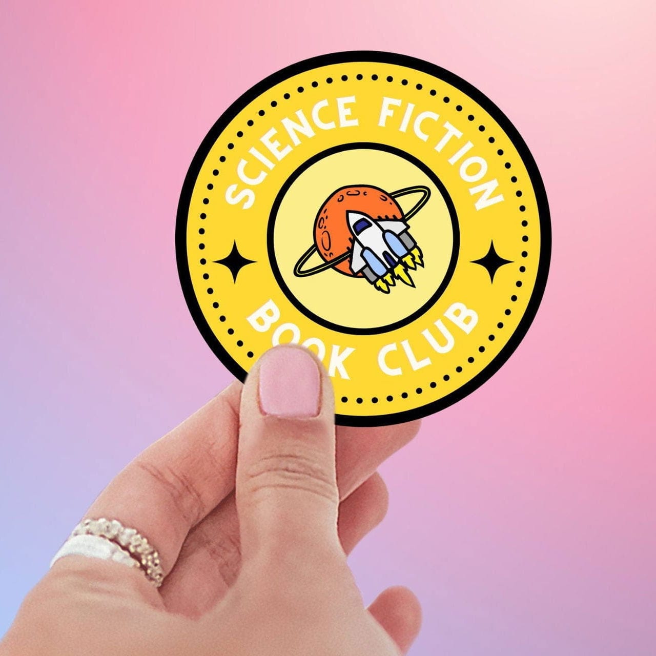 My Store Bookish Essentials Science Fiction Book Lover Sticker - Book Club Badge