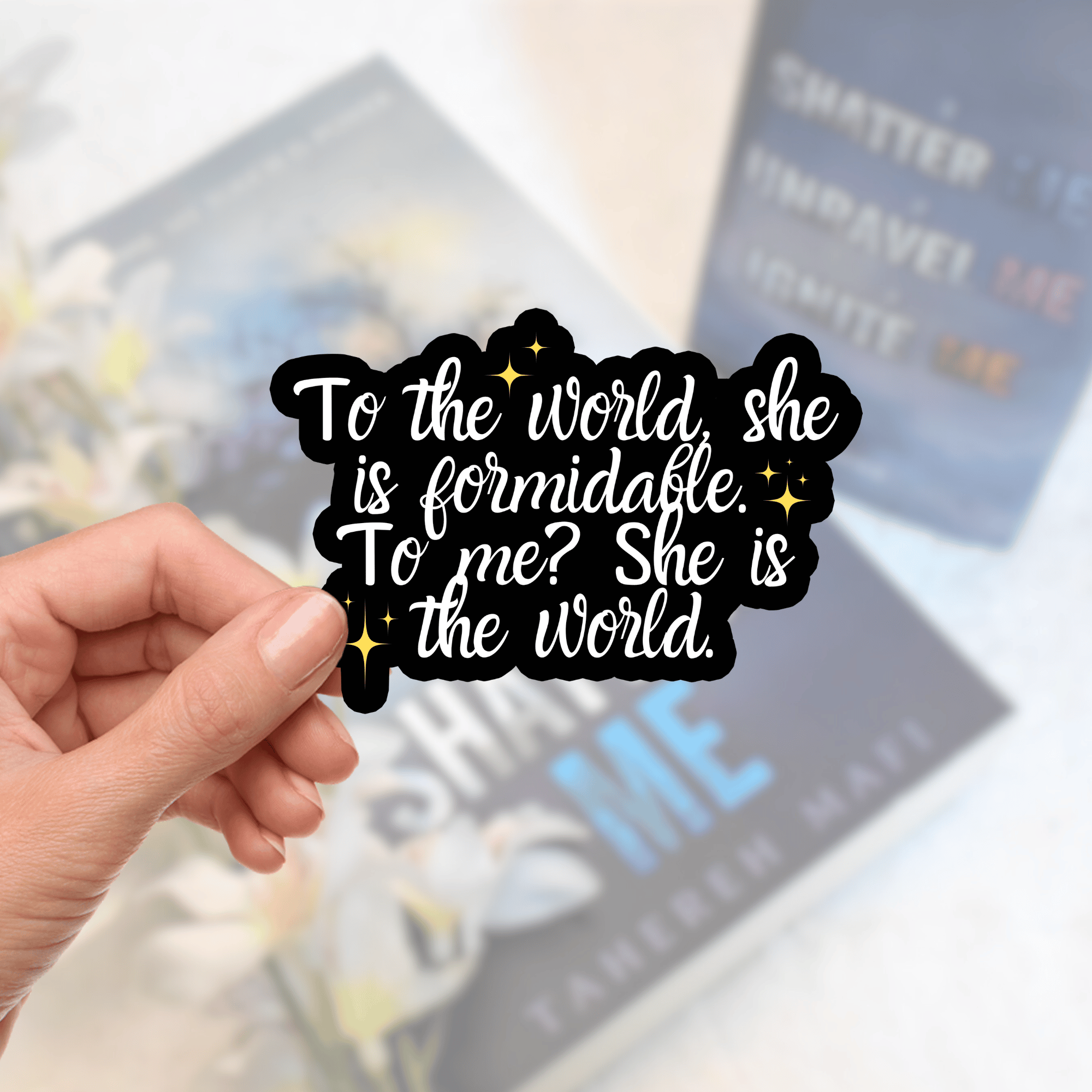 Tahareh Mafi Merchandise Shatter Me Gift Bookish Accessories Fandom Collectibles E-reader Decoration Laptop Stickers Water Bottle Decals