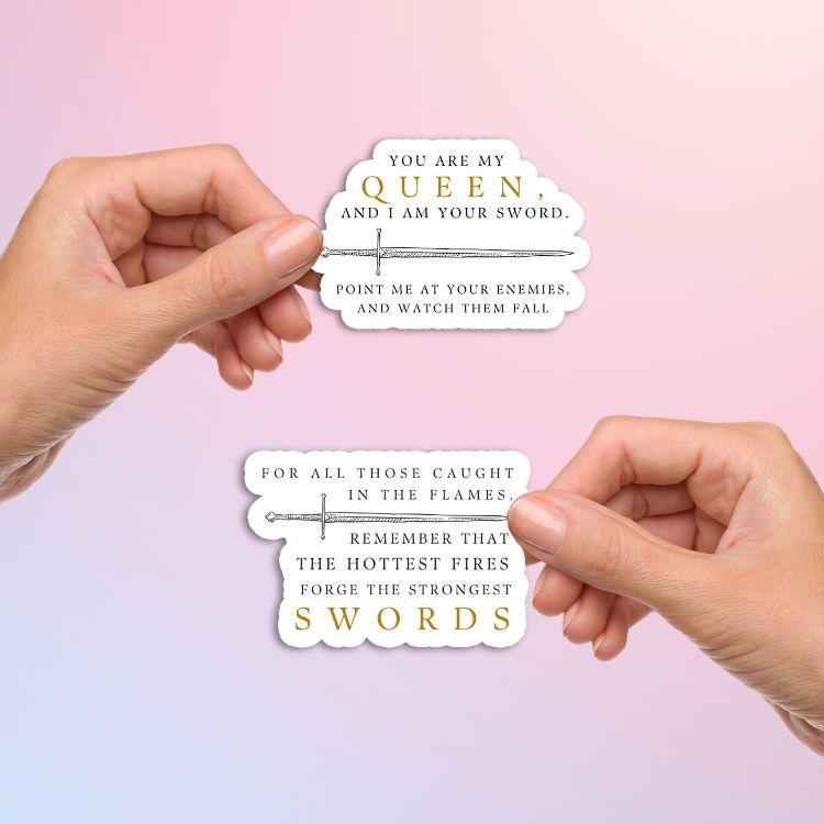 Bookish Queen Sticker The Kindred Curse Saga - Everflame Swords