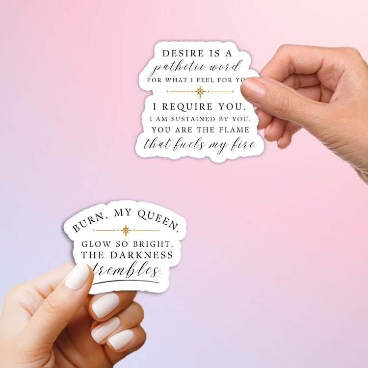 Bookish Queen Sticker The Kindred Curse Saga - Luther Swoony Quotes