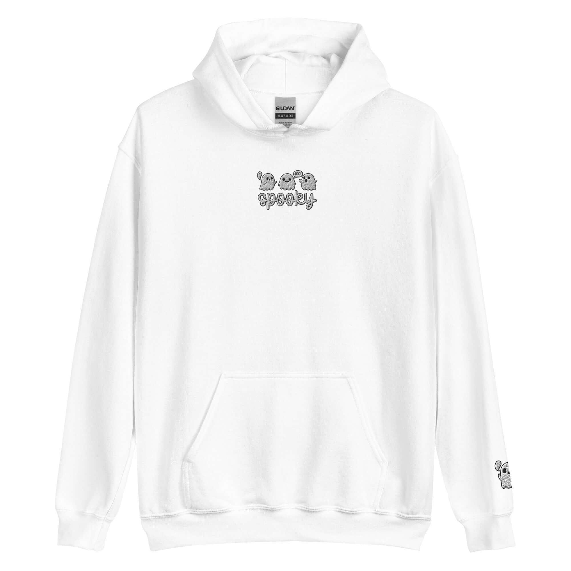 Boo Hoodie Spooky Embroidered Sweatshirt