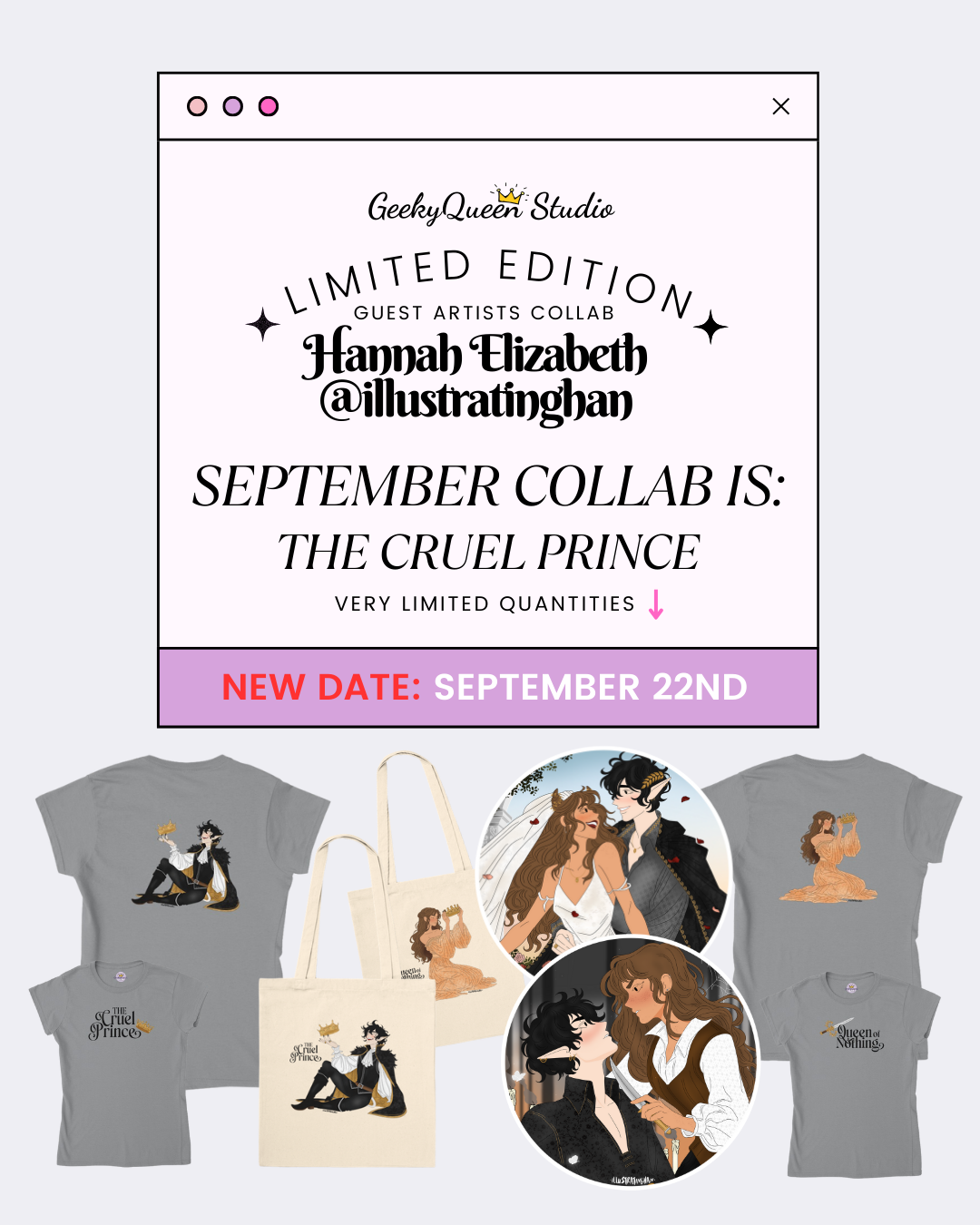 cruel prince merch limited edition collab hannah elizabeth