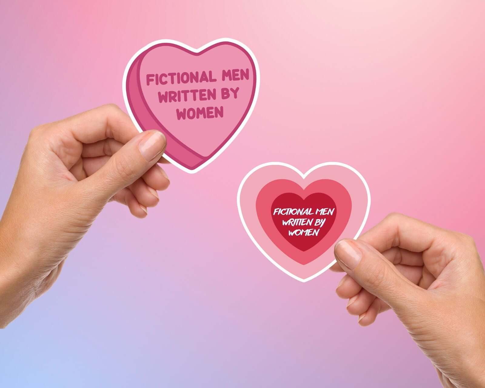 Book Lover "Fictional Men Written by Women" Sticker - Romance Readers Bookish Fandom Merch