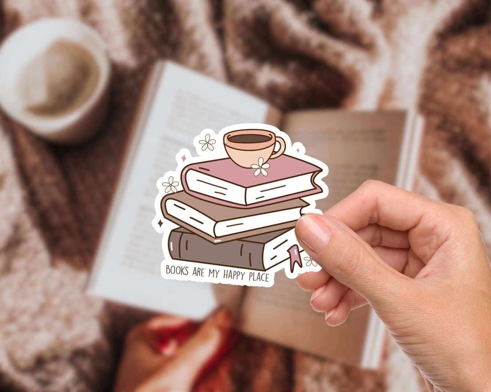 Bookish Sticker - Books are my Happy Place - Bookish Queen