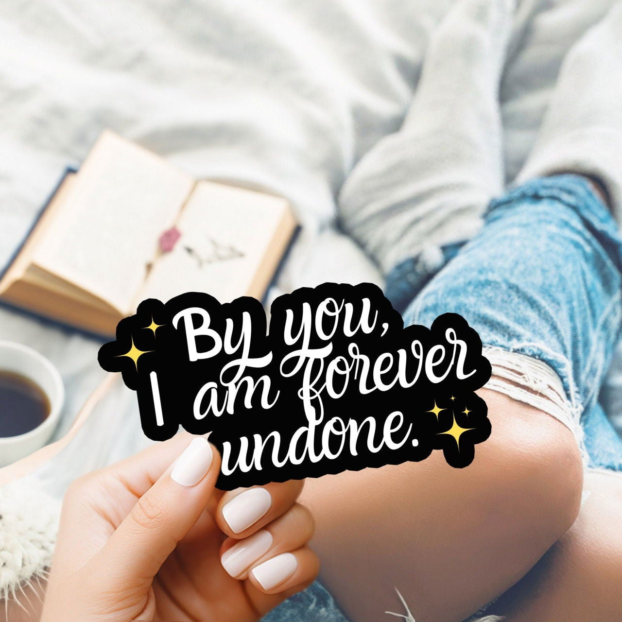 The Folk of Air/Cruel Prince "By you I am forever undone" Sticker - Cardan Greenbriar Bookish Goods