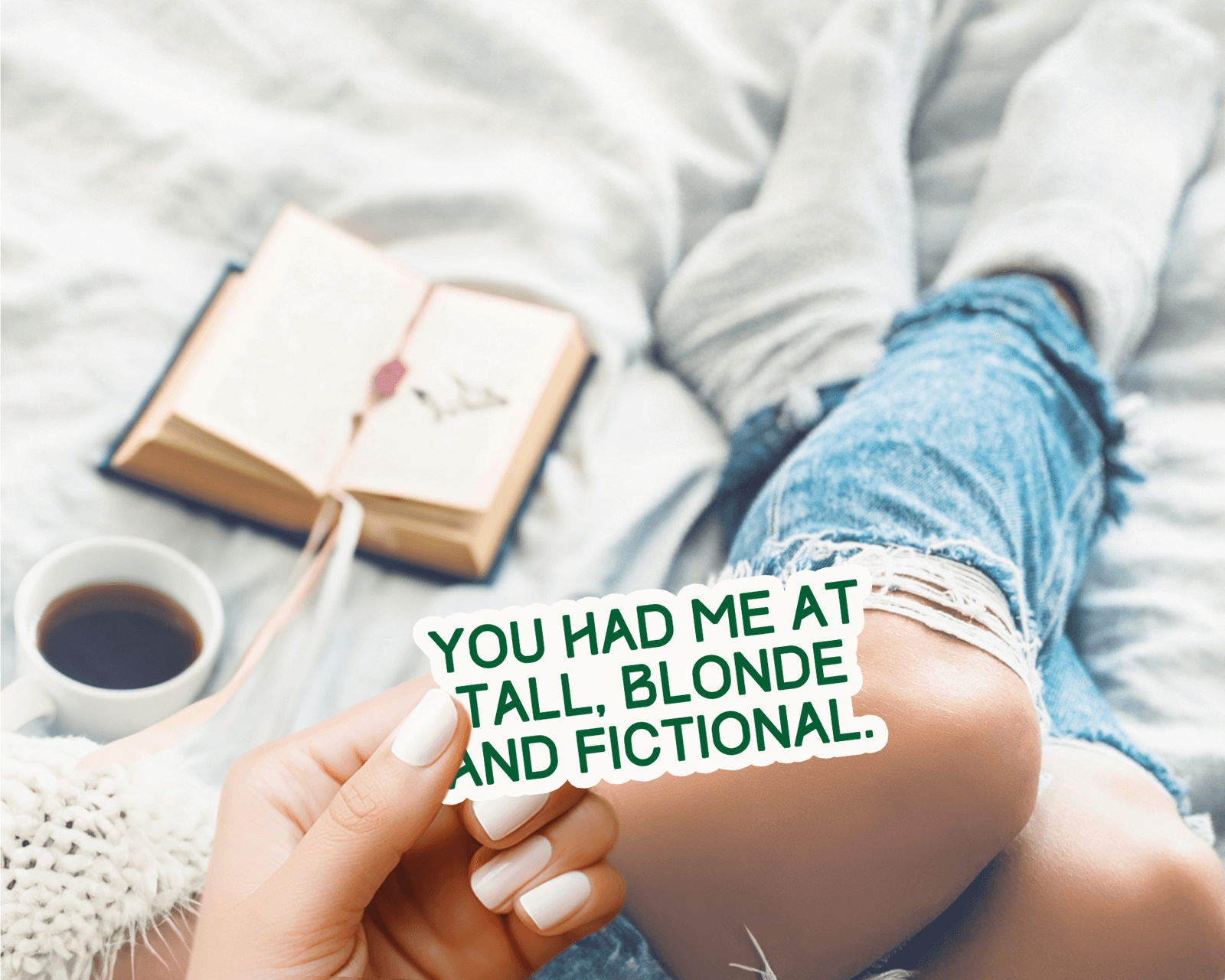 Dramione merch "Tall Blonde and Fictional" Sticker 