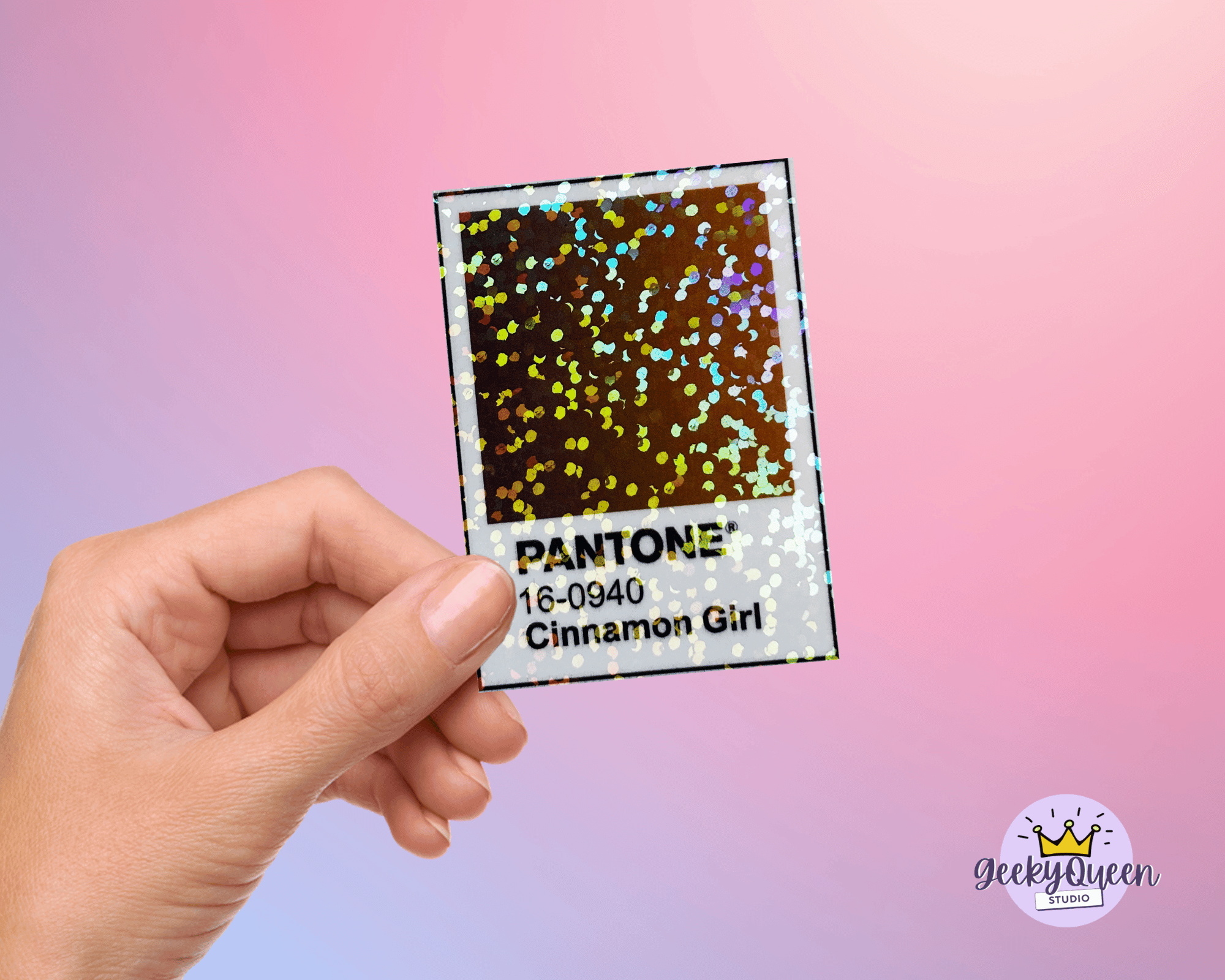 cinnamon girl aesthetic pantone sticker