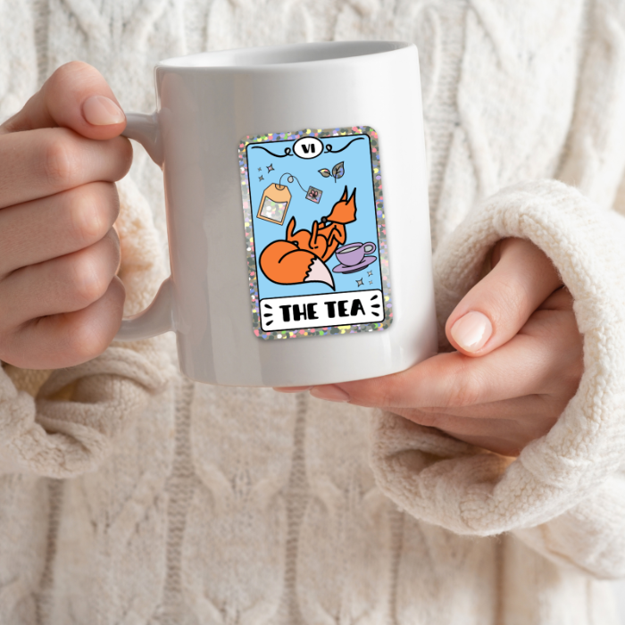Fox Tarot Card Sticker - Tea Lovers - Bookish Queen