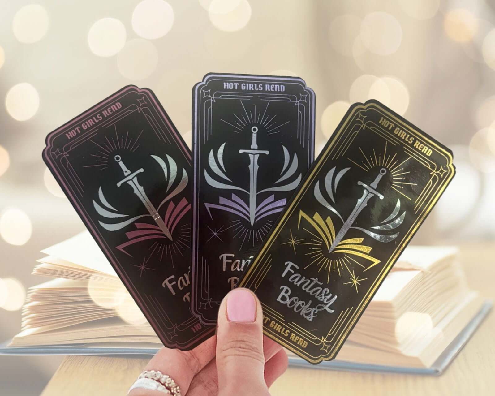 Hot Girls Read Fantasy Books Bookmark (Foil Art) 