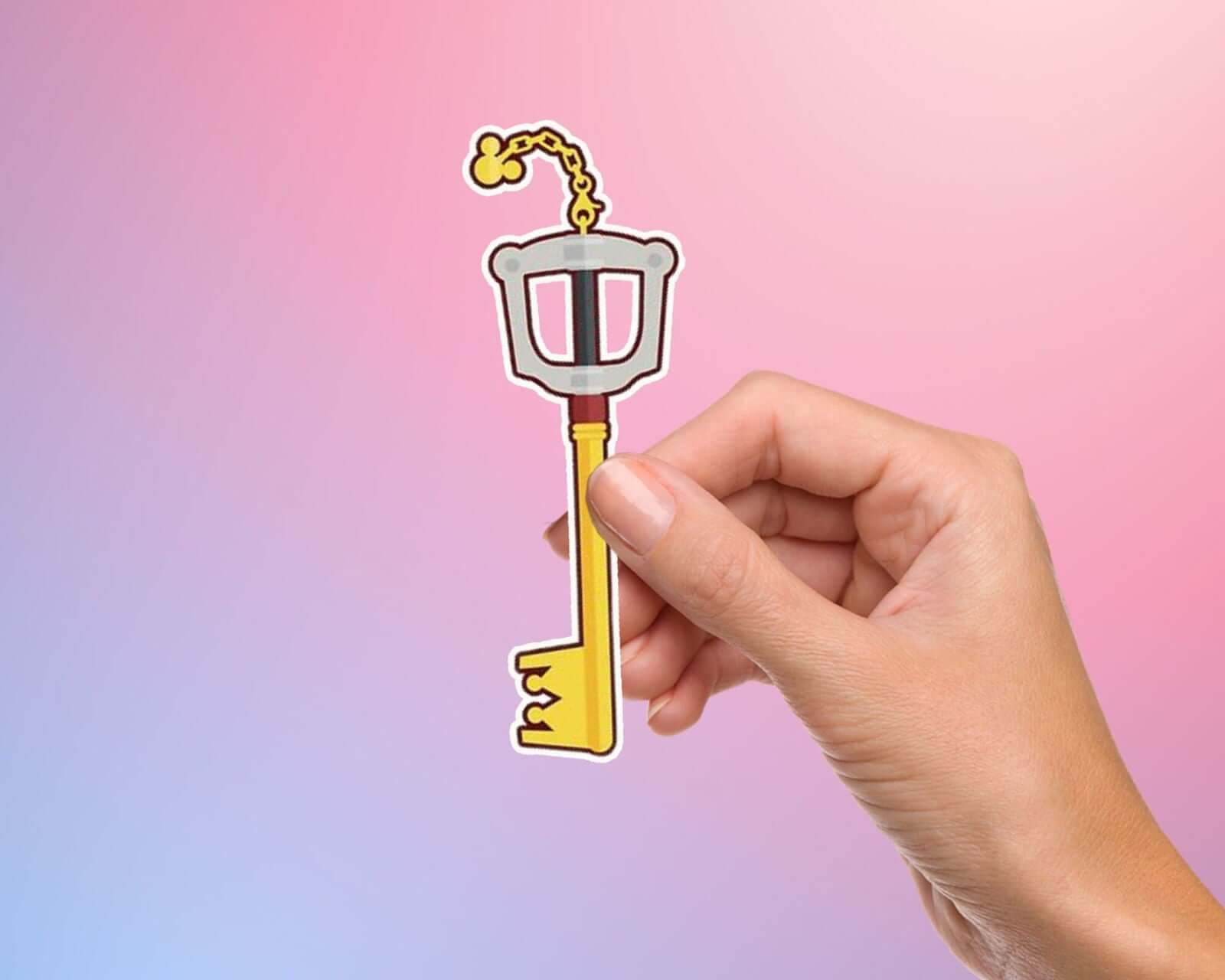 Kingdom Hearts Sora Keyblade Sticker - Kingdom Key Bookish Fandom Merch