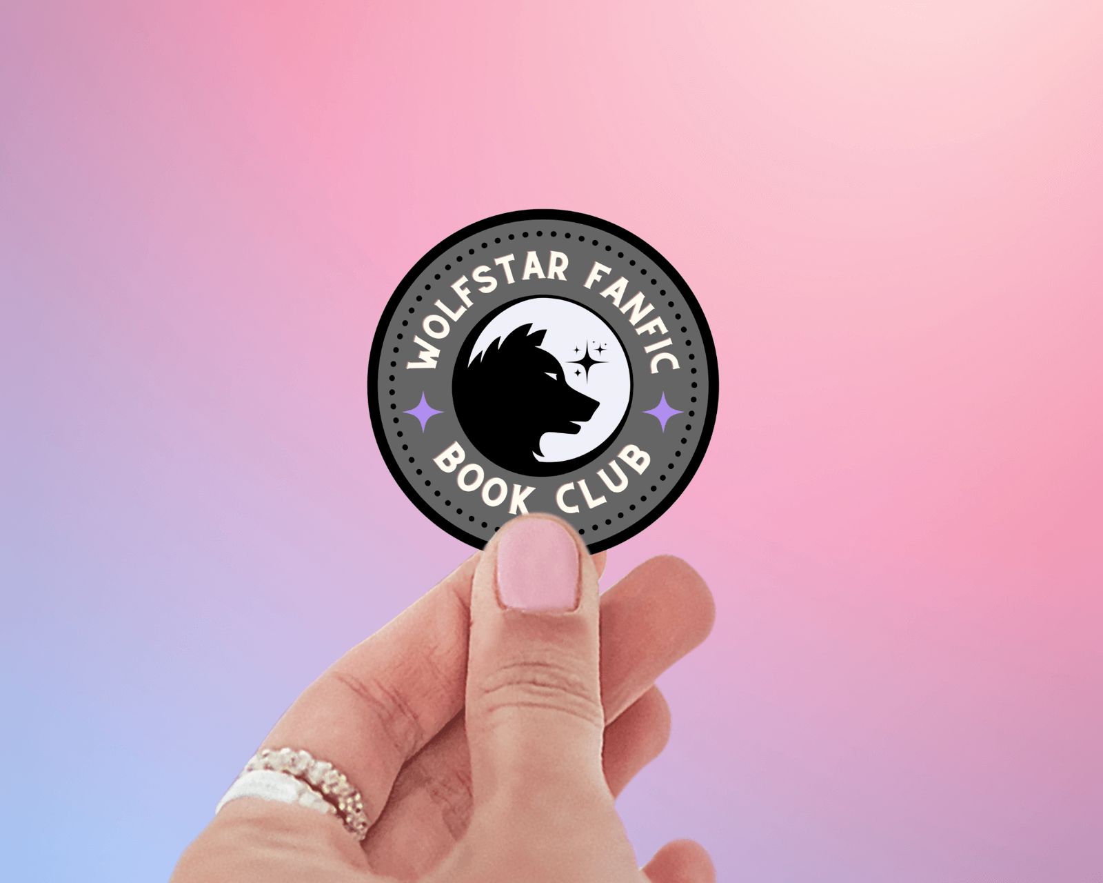 Marauders Wolfstar Fanfic Book Club Sticker - Moony & Padfoot 