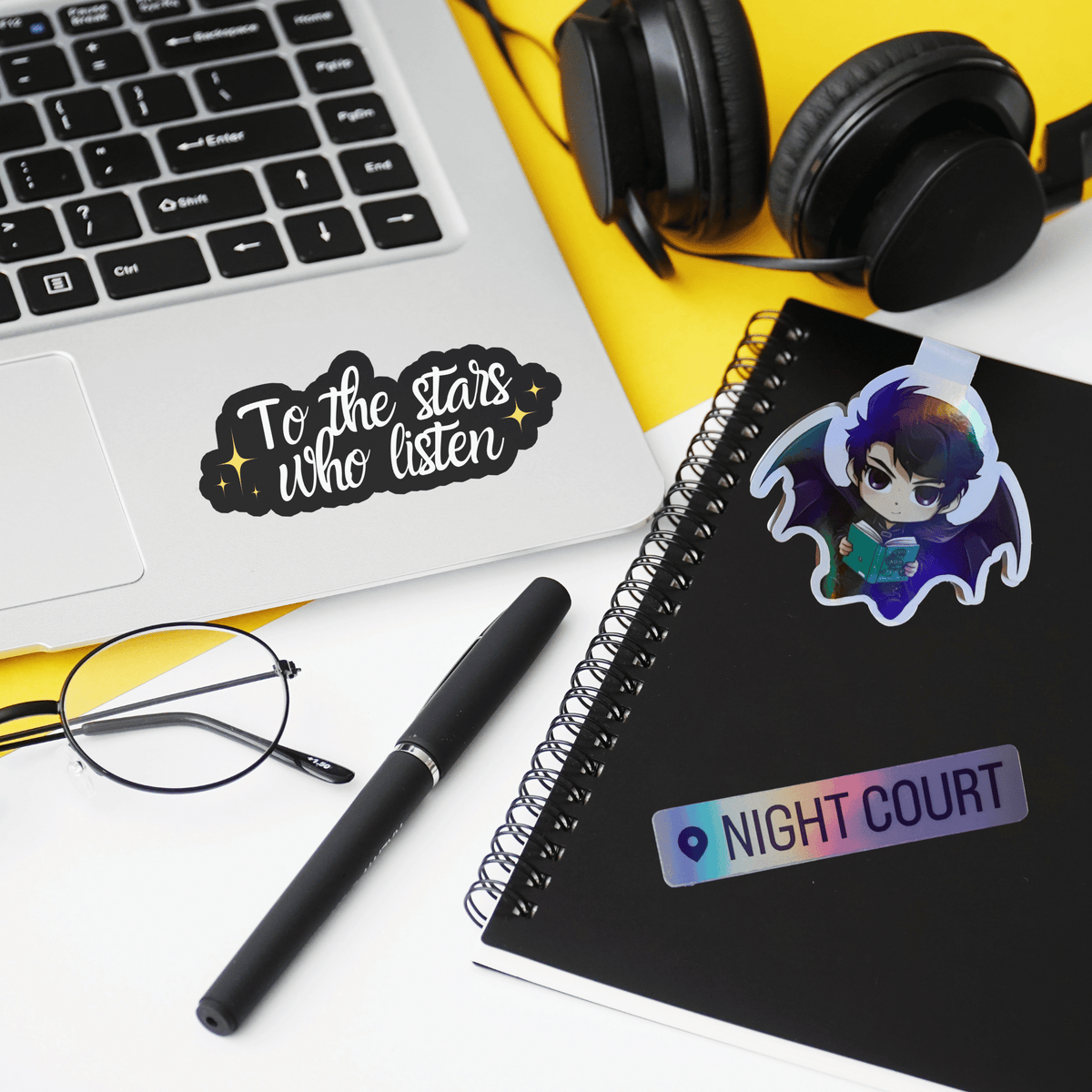 Bookish Queen Acotar Stickers ACOTAR Stickers - Night Court Location Tag
