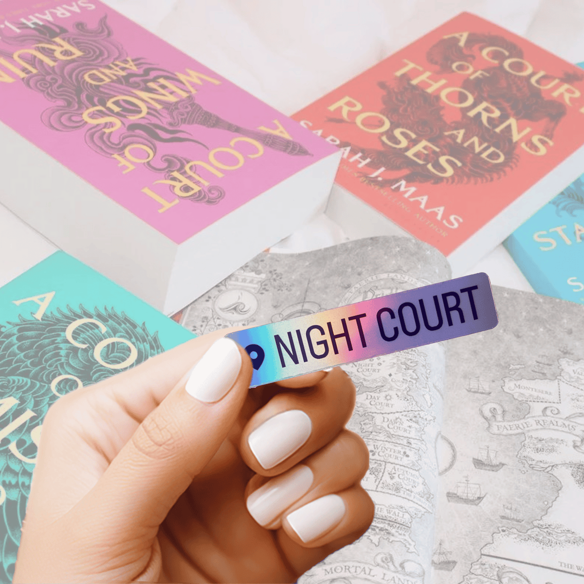 Bookish Queen Acotar Stickers ACOTAR Stickers - Night Court Location Tag