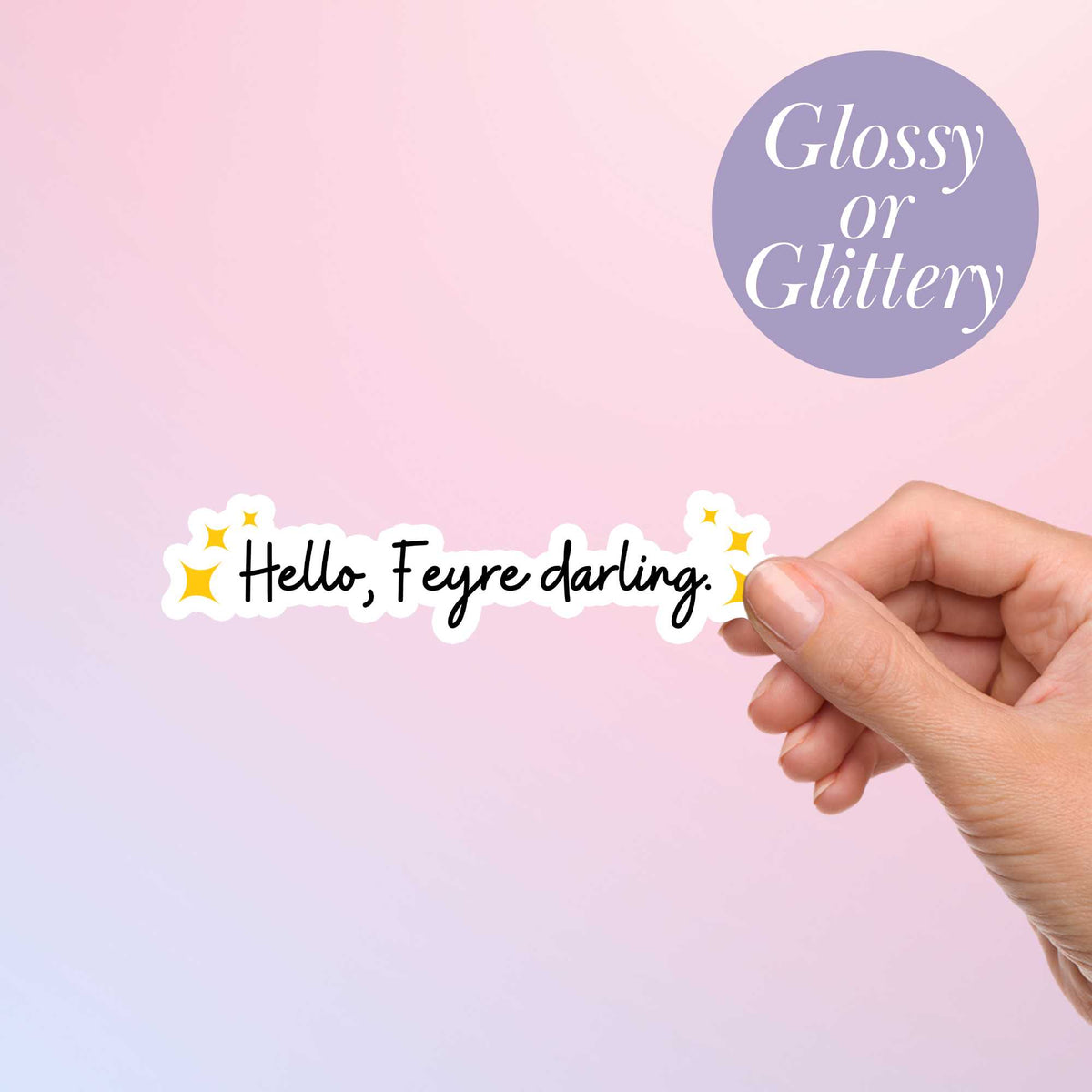 Bookish Queen Acotar Stickers ACOTAR Stickers Rhysand Quote - Hello Feyre Darling