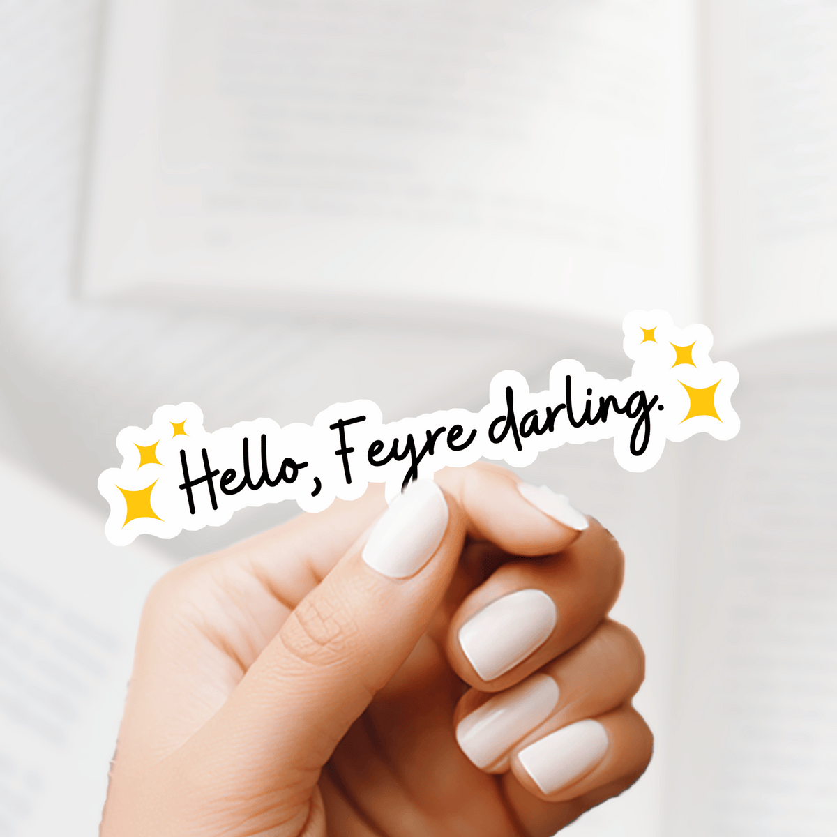 Bookish Queen Acotar Stickers ACOTAR Stickers Rhysand Quote - Hello Feyre Darling