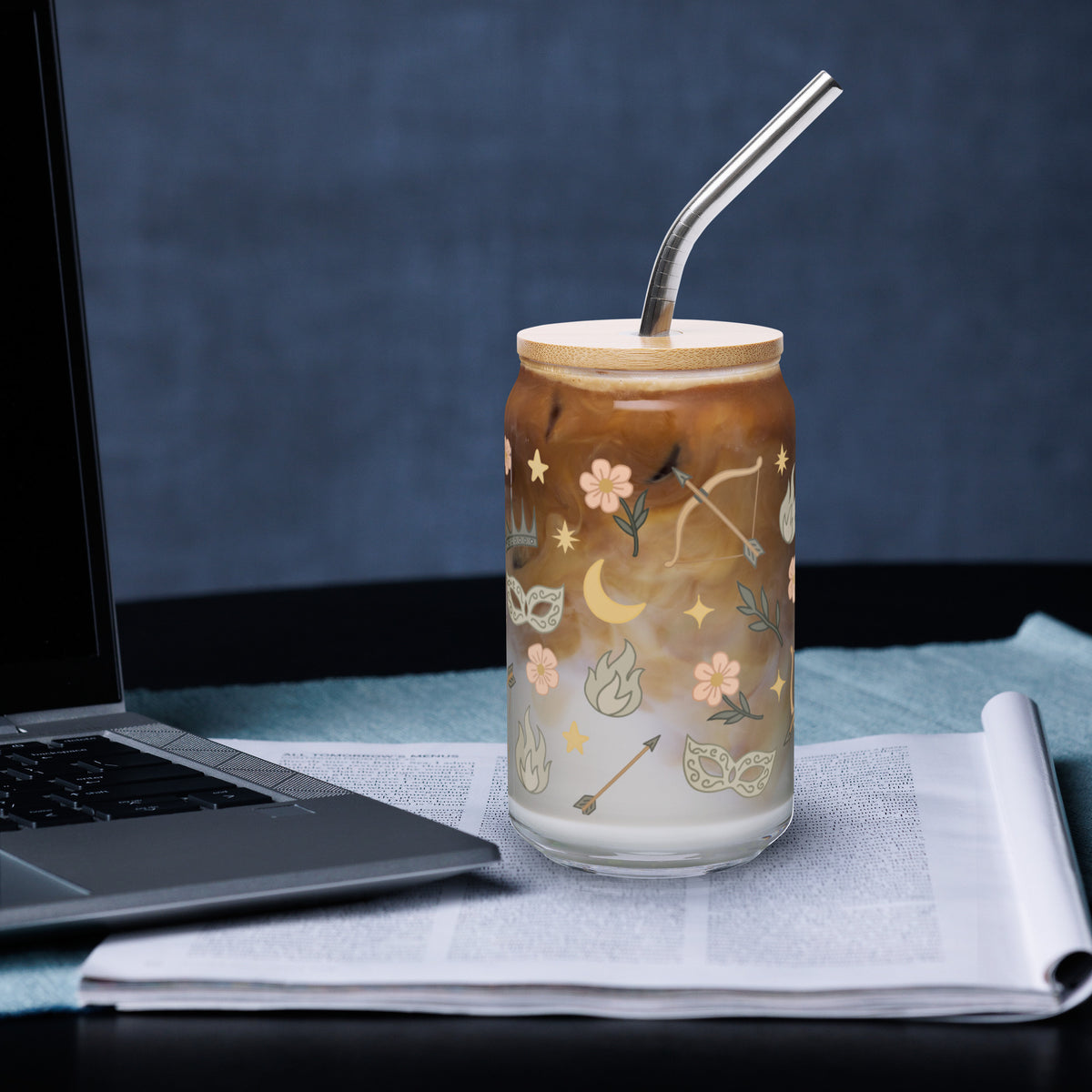 Bookish Queen Glass Cup Archeron Sisters Glass Cup - Acotar Tumbler