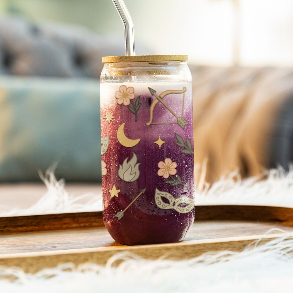 Bookish Queen Glass Cup Archeron Sisters Glass Cup - Acotar Tumbler