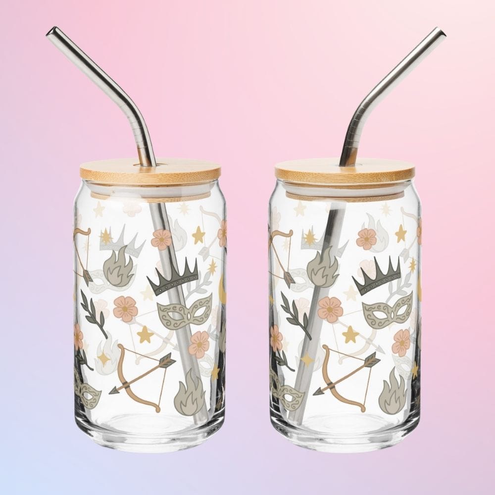 Bookish Queen Glass Cup Archeron Sisters Glass Cup - Acotar Tumbler (Officially Licensed)