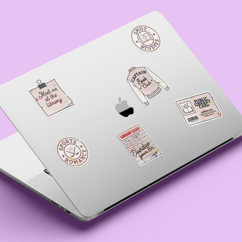 cute stickers for book lovers, students, librarians