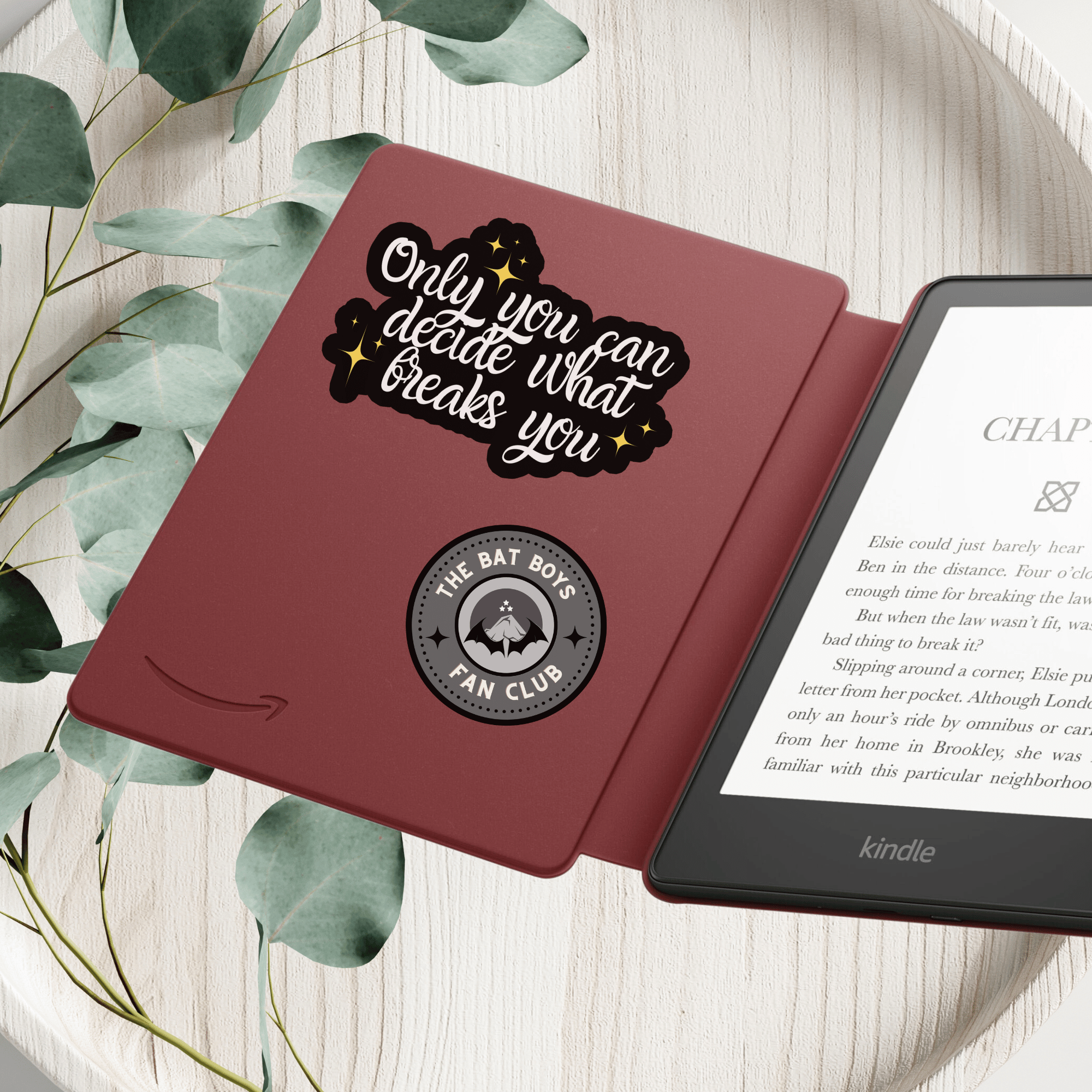 Kindle Decal Bookish Merchandise for Bookworm Gift for Her