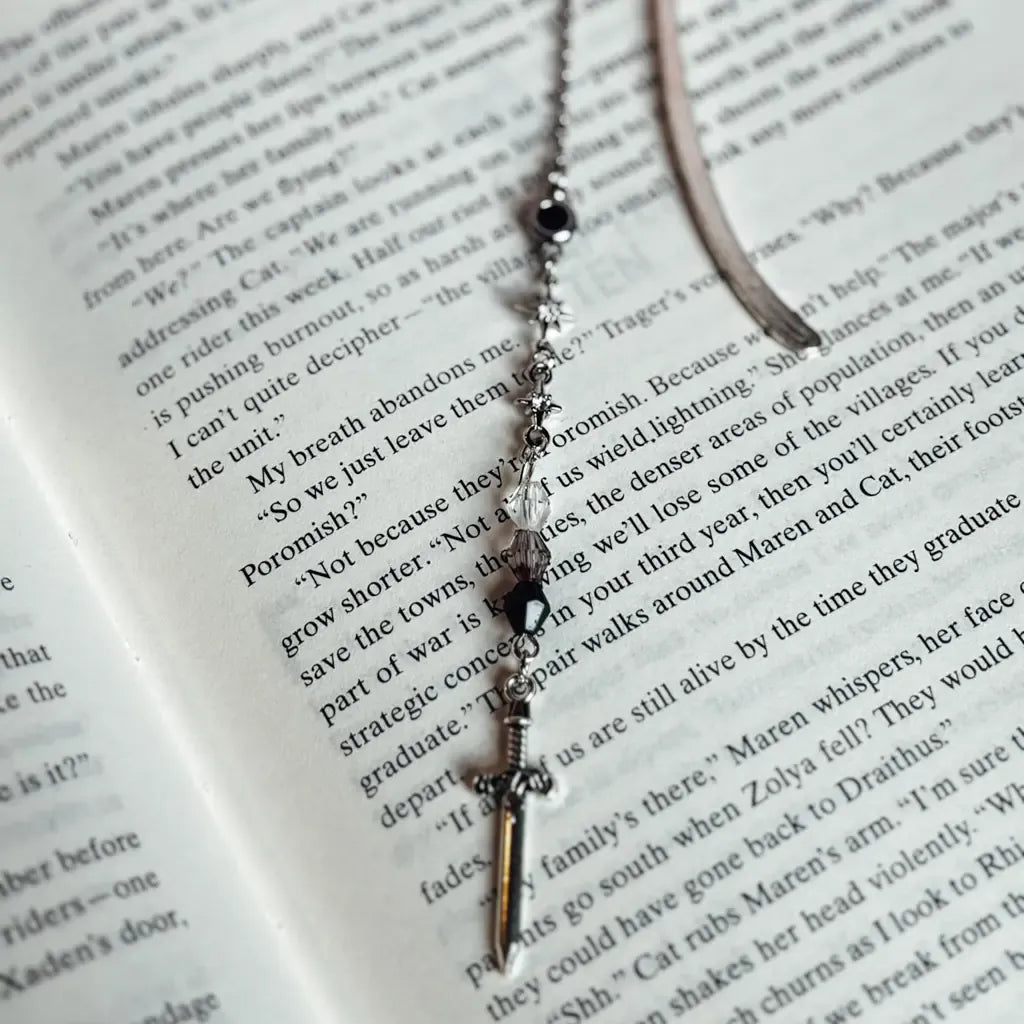 Bookish Queen Bookmarks Beaded Bookmark Charm - The Dagger