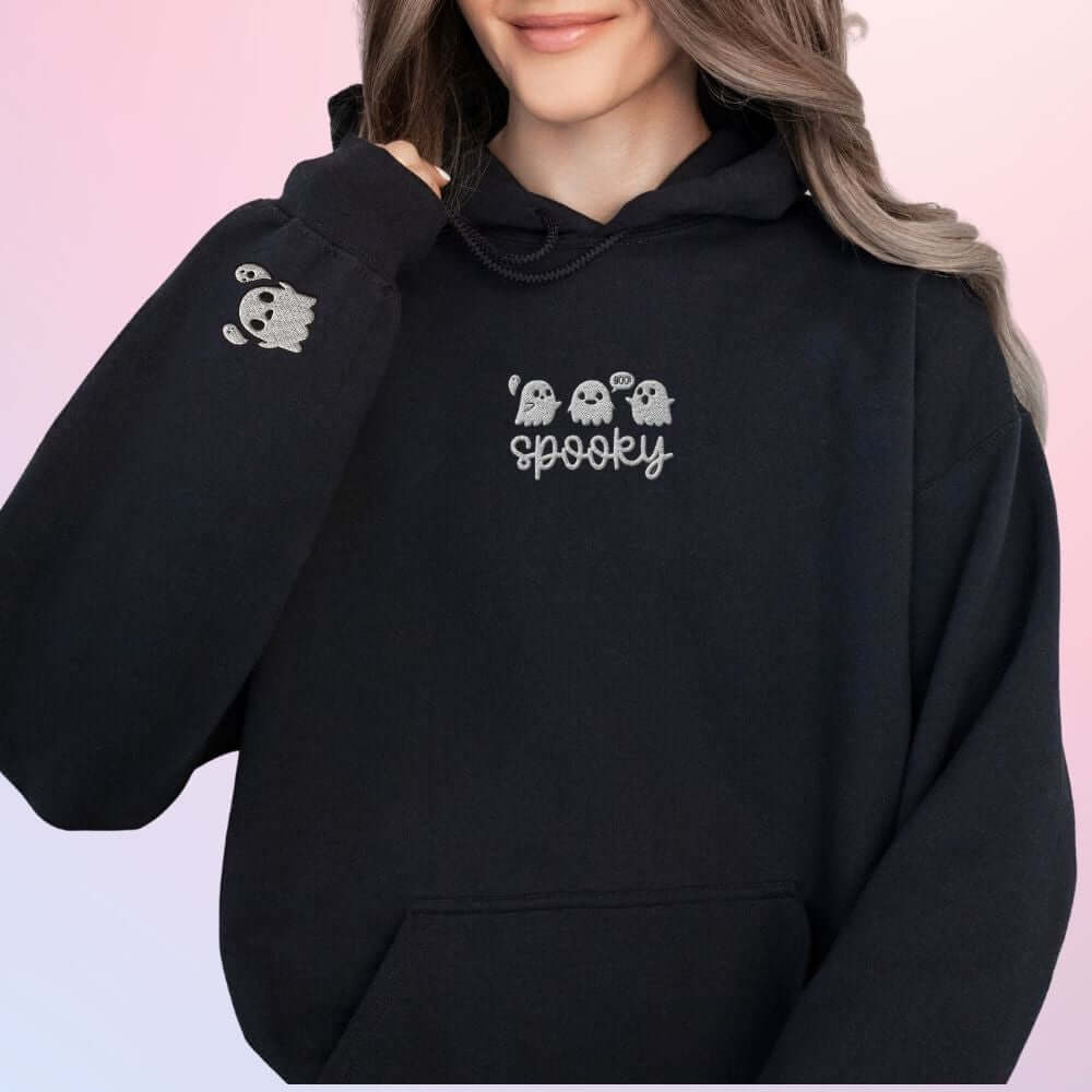 Bookish Queen Sweatshirt Black / S Boo Hoodie Spooky Embroidered Sweatshirt