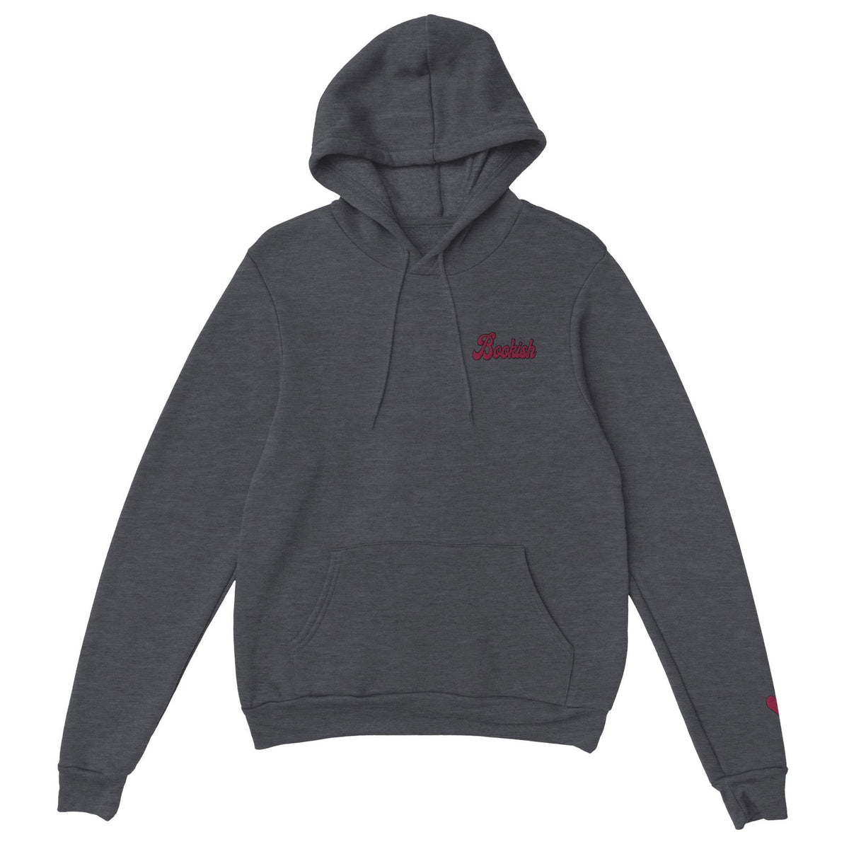 Bookish Queen Sweatshirt DarkGrey / S Bookish Embroidered Hoodie - Book Lover Heart