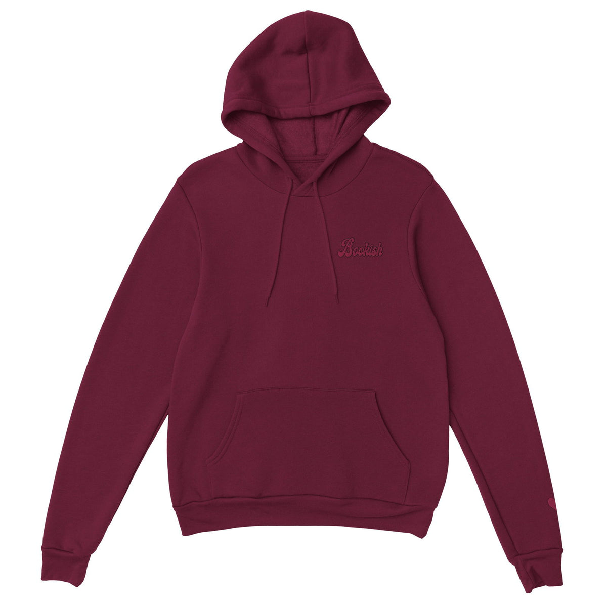 Bookish Queen Sweatshirt Maroon / S Bookish Embroidered Hoodie - Book Lover Heart