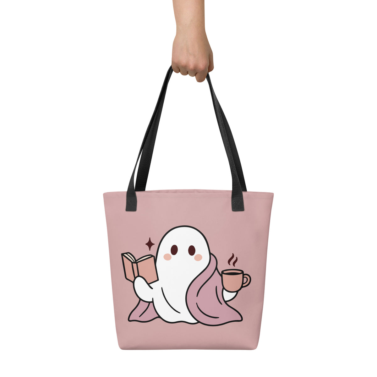 Bookish Queen Tote Bags Bookish Ghost Tote Bag Halloween