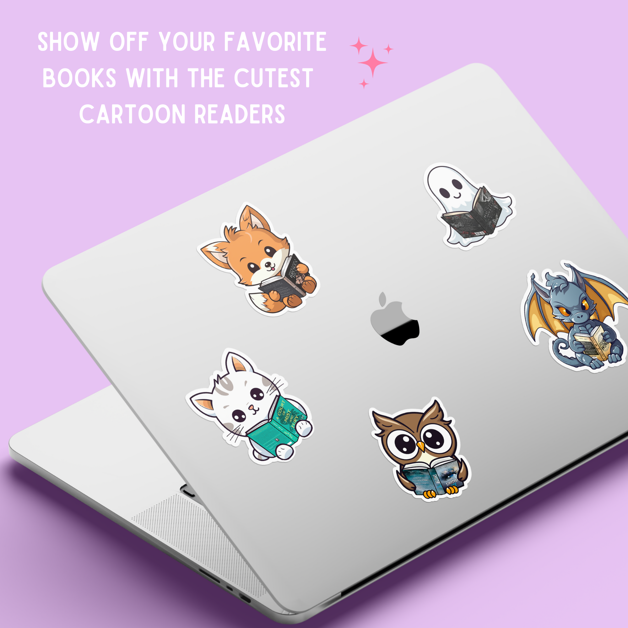 bookish stickers for laptops personalized gift