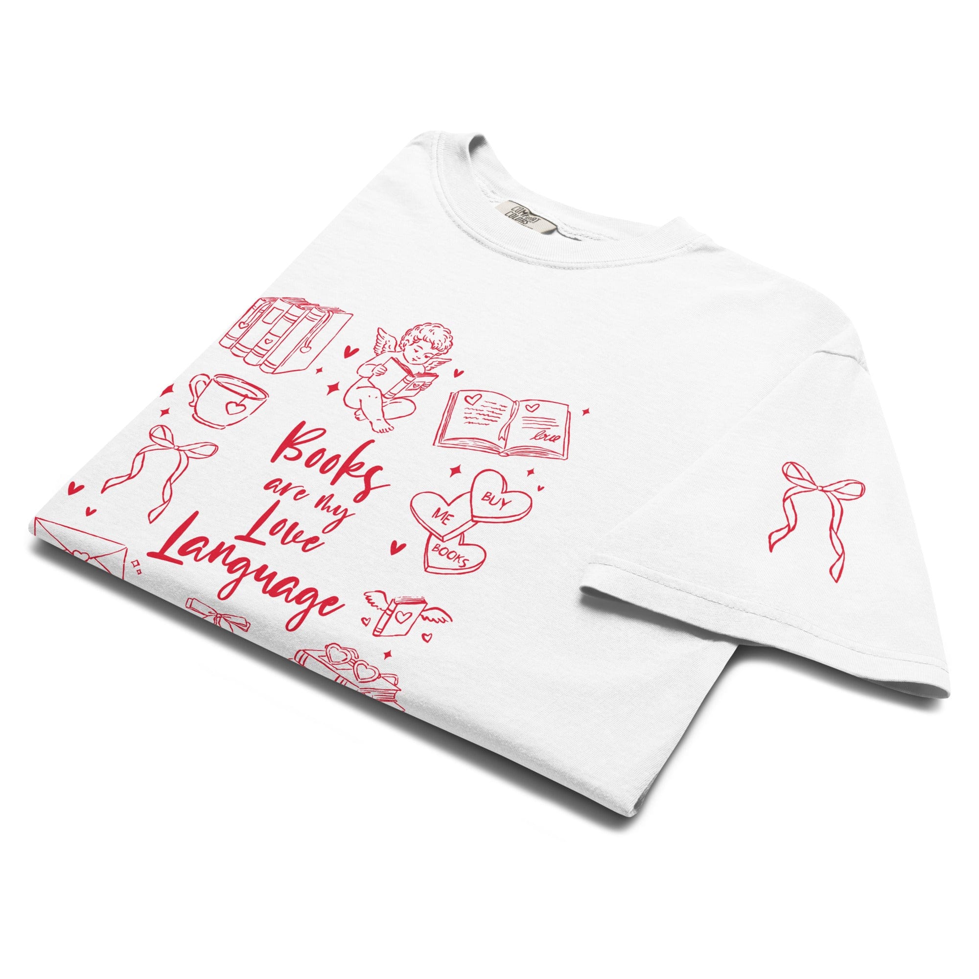 Bookish Queen T-Shirt White / S Books Are My Love Language Reader Tee