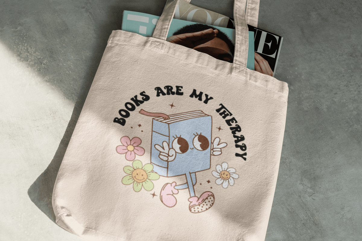 Bookish Queen Tote Bags Books are my Therapy Bookish Tote Bag
