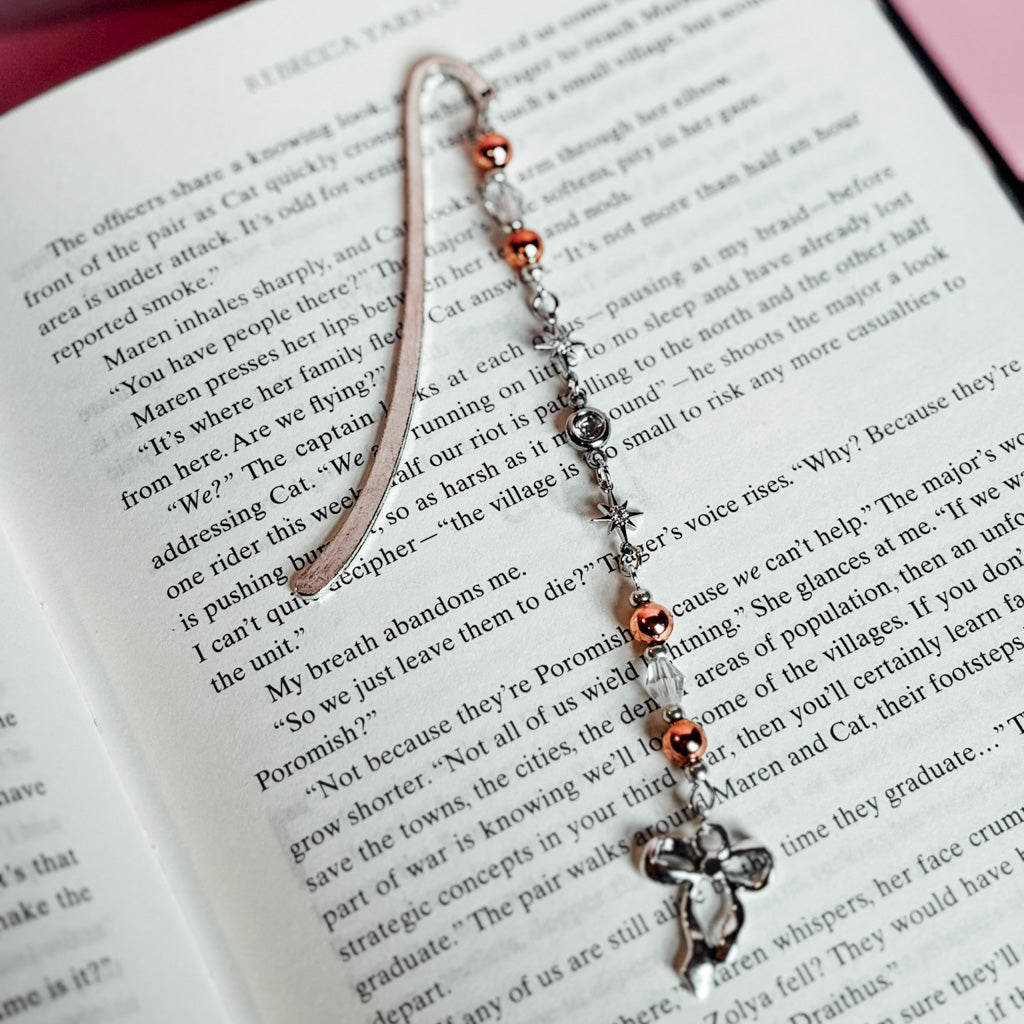 Handmade aesthetic book charm for readers